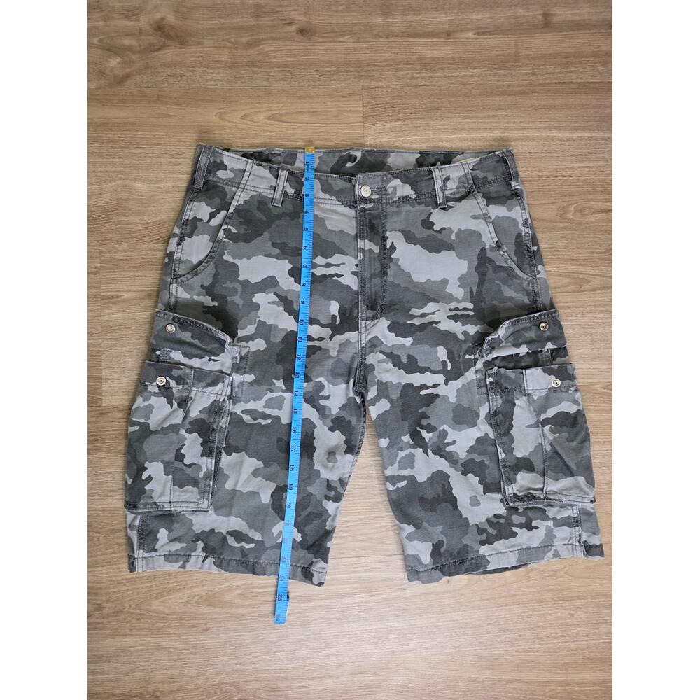 Levi's Cargo Shorts Men's 34 Gray Camo Cotton Utility Casual Y2K Military - Picture 6 of 11